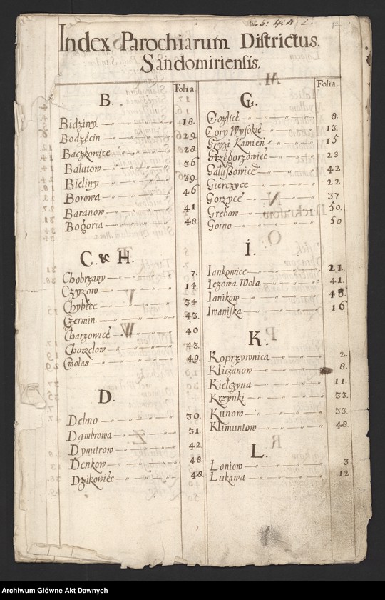 image.from.unit.number "Rejestry pogłównego generalnego woj. sandomierskiego."