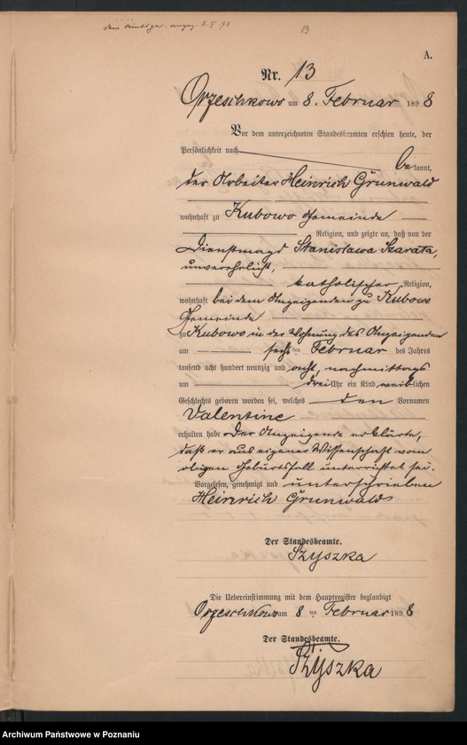 Obraz 16 z jednostki "Księga urodzeń"