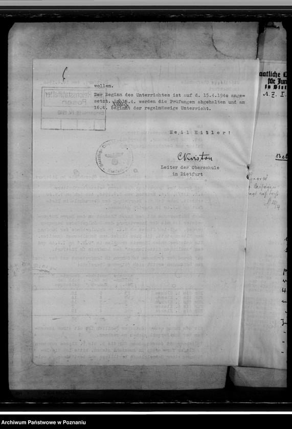 Obraz 10 z jednostki "Oberschulen in Dietfurt (Żnin), Wongrowitz und Gnesen"