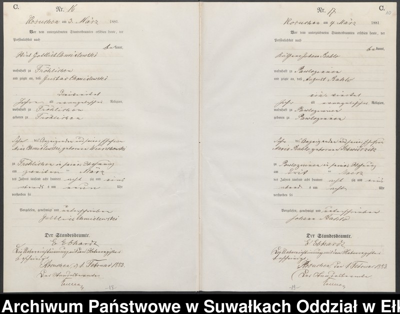 image.from.unit.number "Sterbe-Haupt-Register des Königlichen Preussischen Standes-Amtes Belzonzen Kreis Johannisburg"