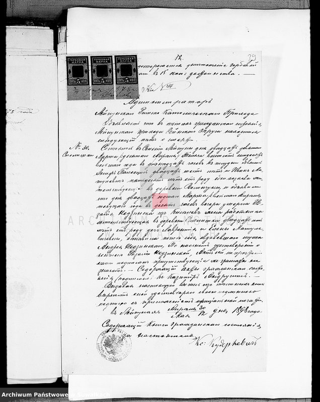 image.from.unit.number "Dokmenty v Aktam brakosočetanij Vejsejskogo Rimsko-Katoličeskogo pichoda 1878 goda"