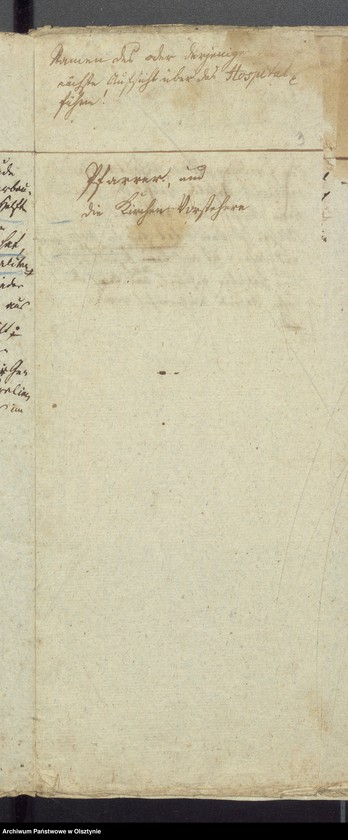 image.from.unit.number "Nachweisung von dem Hospital und der Kirche Armen Casse bey der Königliche Kirche Widminnen"