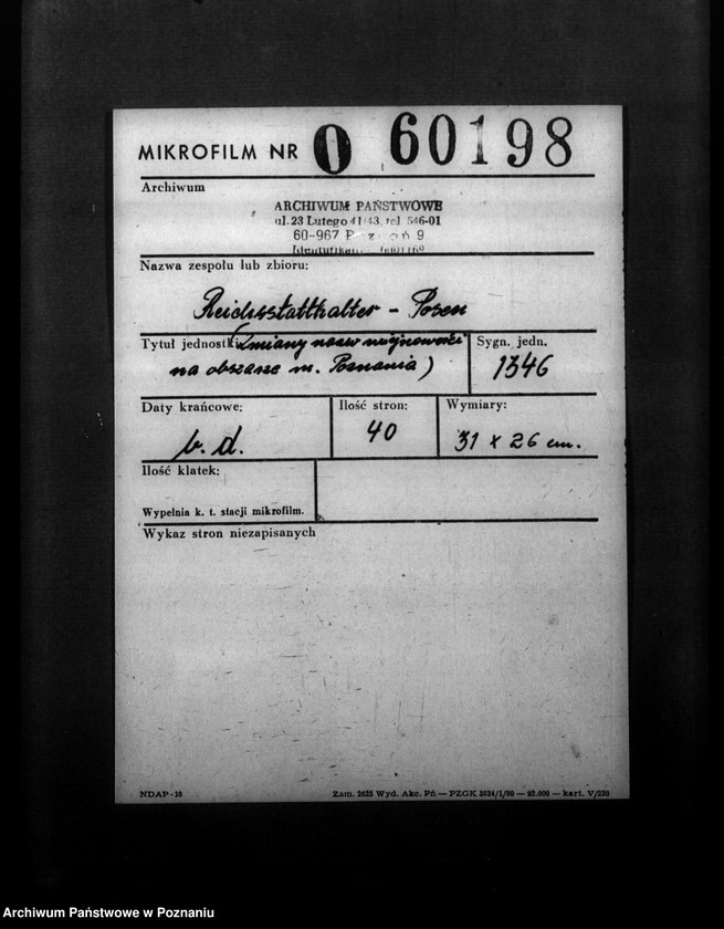 Obraz 2 z jednostki "Zmiany nazw miejscowości na obszarze miasta Poznania"