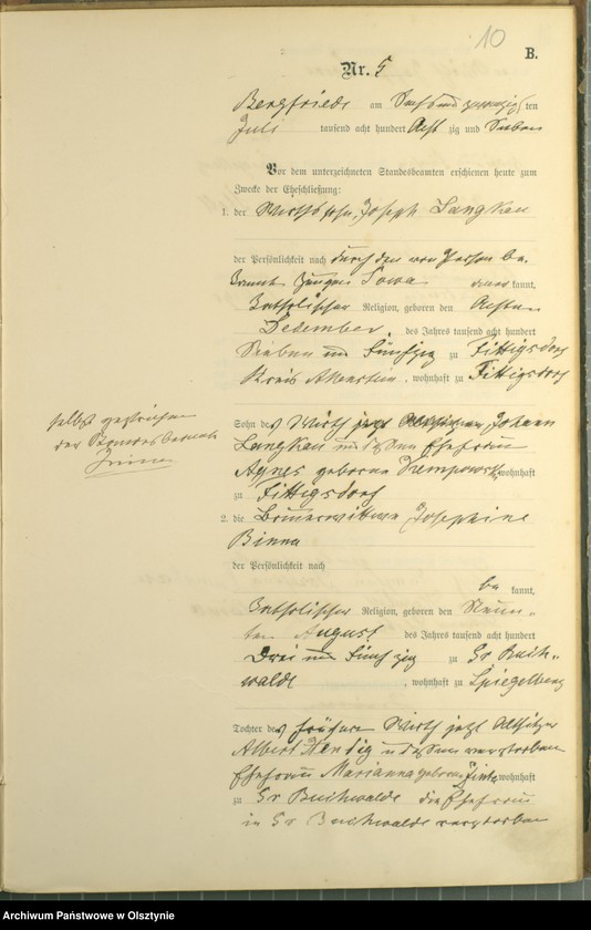 image.from.unit.number "Heiraths-Haupt-Register Nr 1 - 11"