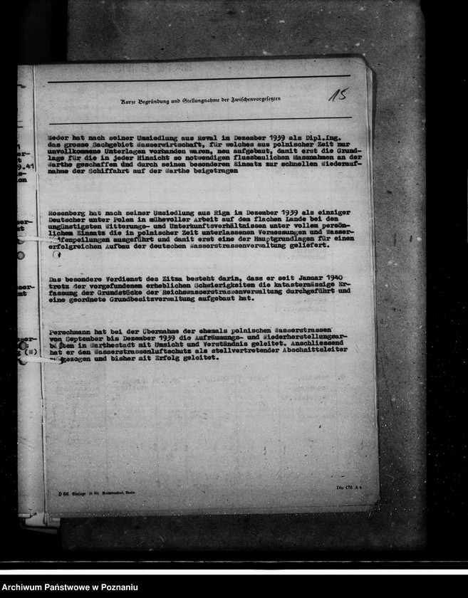 Obraz 19 z jednostki "Kriegsverdienstkreuze und Kriegsverdienstmedaillen- Vorschläge der Wasserstrassenverwaltung"