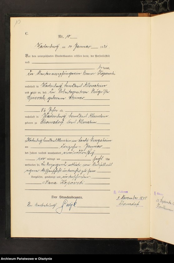 image.from.unit.number "Sterbe-Haupt-Register Nr 1 - 110"