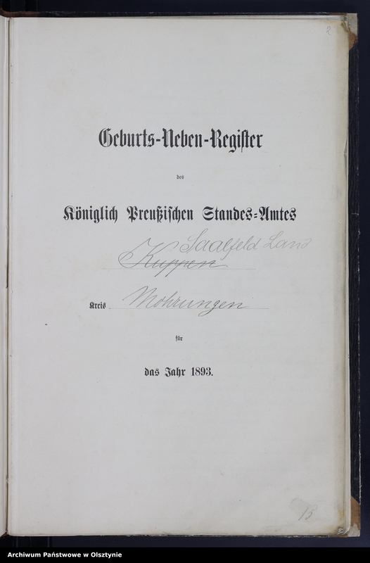 Obraz z jednostki "Geburts-Neben-Register Nr 1 - 69"