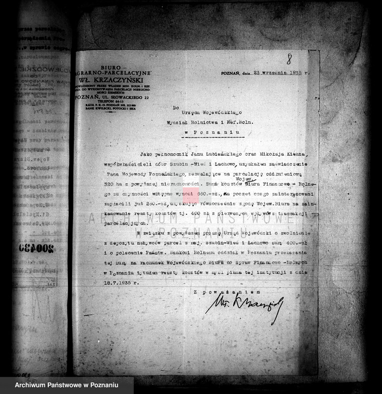 Obraz 12 z jednostki "Parcelacja oddłużeniowa majątku Łachowo powiatu szubińskiego"