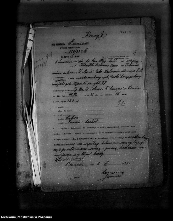 Obraz 5 z jednostki "Fabryka Przetworów Ziemniaczanych w Luboniu powiat poznański Spółka Akcyjna Nr woj. 97"