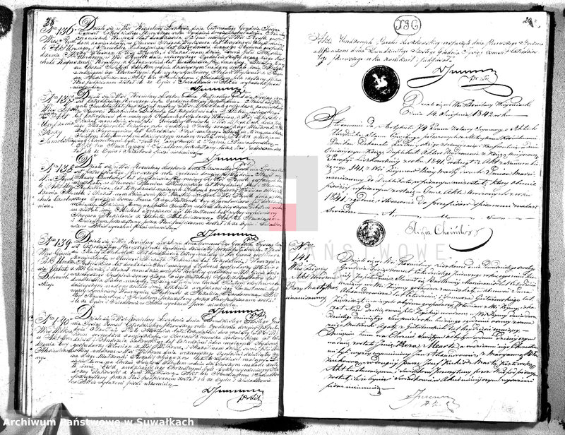 Obraz 17 z jednostki "Księga Duplikat Urodzonych Umarłych i Zaślubionych Parafii Liszkowskiey; w Obwodzie Seyneńskim Gub. Augustowskiey z Roku 1841"