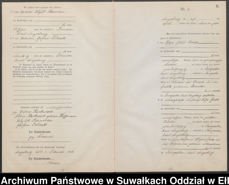 image.from.unit.number "Heiraths-Neben-Register des Preussischen Standes-Amtes Angerburg Kreis Angerburg"