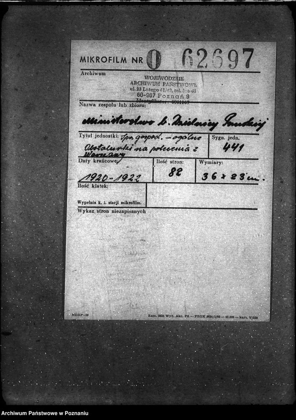 Obraz 2 z jednostki "Sprawy gospodarcze-ogólne Obstalunki na polecenia z Warszawy"