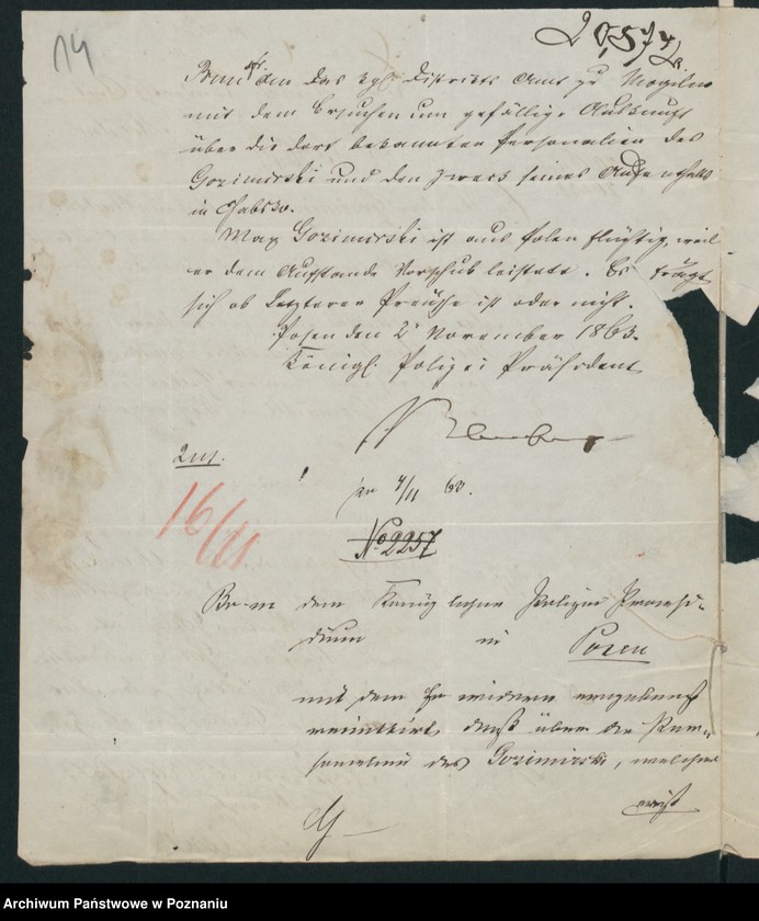 Obraz 17 z jednostki "A. betr. Max Gozimierski /auch über Erasmus von Blewczyński/"