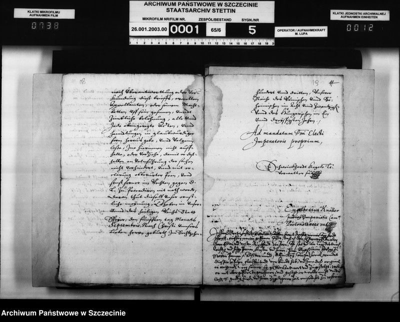 image.from.unit.number "Martin v. Ahnen zu Gr.Datzow Klaus und Balthasar v. Gagern, Pribber v. Suhm, Paul v. Schmatzhagen, Heinrich von Rhast und Michael Rust bezw. Herzog Philipp Julius von Pommern: freie Jagdausübung auf Rügen."