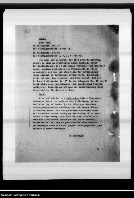 Obraz 14 z jednostki "Freimachung der Nebengebäude des Landeshauses."