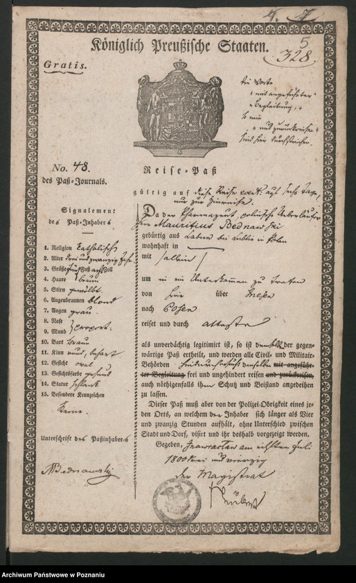 Obraz 9 z jednostki "A. betr. den polnischen Überläufer Pharmazeuten Mauritius Bednawski"