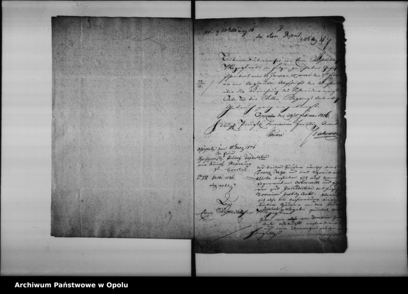 Obraz 7 z jednostki "Acta specialia betreffend die Feuer Societats und Servis- Freiheit der beiden Häuser des Orbe und Bega auf dem Amts Ostroweck de anno 1816"