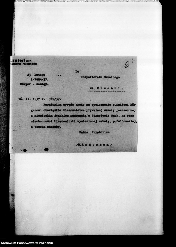 Obraz 11 z jednostki "Prywatna Szkoła Powszechna z niemieckim językiem nauczania Strzyżewo powiat Gniezno"