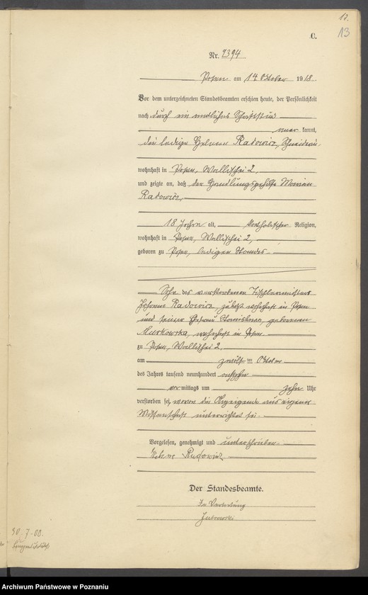 Obraz 15 z jednostki "Księga miejscowa zgonów tom VI [Rejestr główny zgonów]"