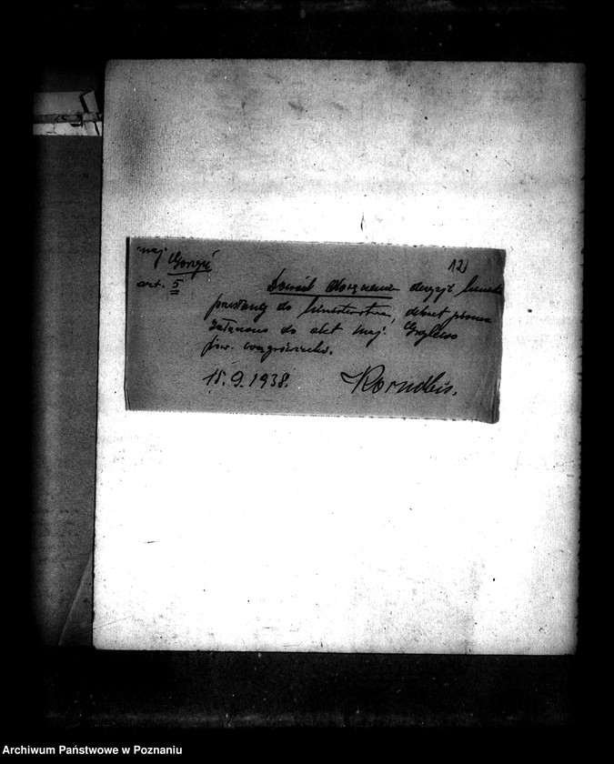 Obraz 16 z jednostki "Majątek Gorzyń powiatu międzychodzkiego wyłączenie z art. 5 ustawy o reformie rolnej"