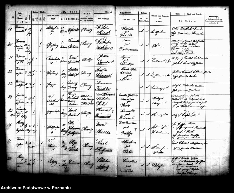 Obraz 4 z jednostki "[Akta ślubów, zgonów, urodzeń i chrztów]"