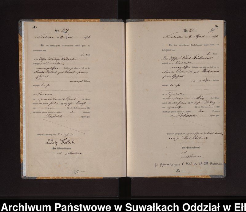 image.from.unit.number "Geburts-Haupt-Register des Königlich Preussischen Standes-Amtes der Stadt Nicolaiken Kreis Sensburg"