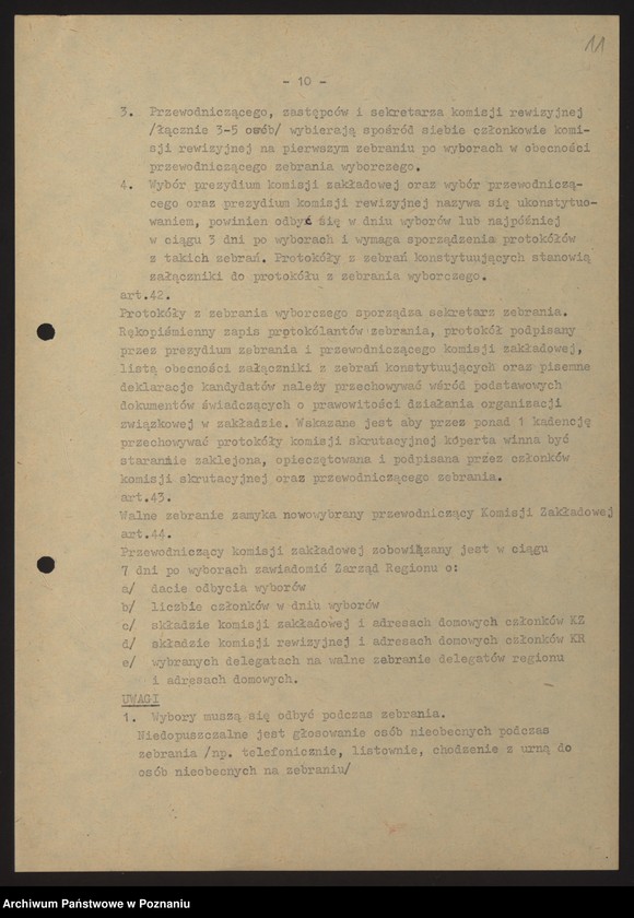 Obraz 14 z jednostki "NSZZ "Solidarność" - protokoły z posiedzeń Komisji Zakładowej z lat 1989-1991"