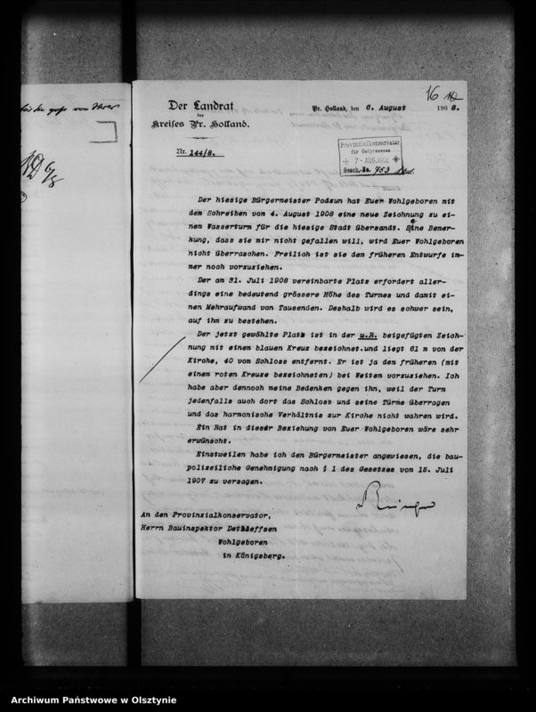 image.from.unit.number "Preussisch Holland, Wasserturm"
