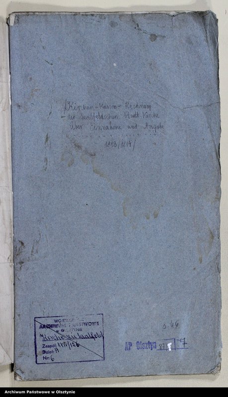 image.from.unit.number "Kirchenkassen Rechnung der Saalfeldschen Stadt Kirche über Einnahme und Ausgabe"
