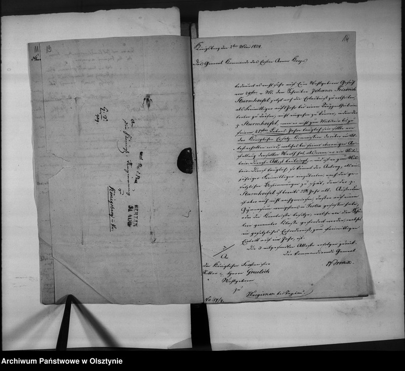 image.from.unit.number "Anstellung des Kreissekretair Sturmhoefel [Johann Friedrich] als Regierungs-Sekretair"