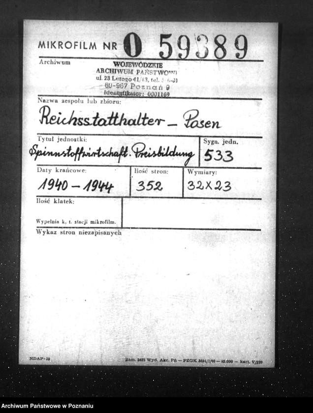 Obraz 2 z jednostki "Spinnstoffwirtschaft. Preisbildung"