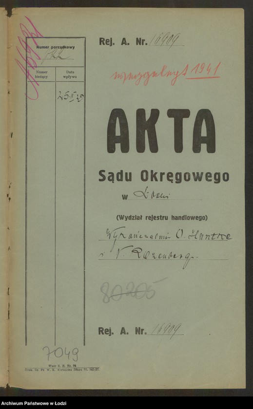 Obraz 2 z jednostki "Noach Rozenberg- wykańczanie i apretowanie towarów"