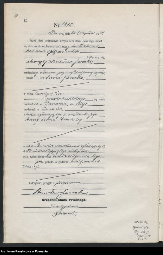 Obraz 20 z jednostki "Księga miejscowa zgonów tom IV [Rejestr główny zgonów]"