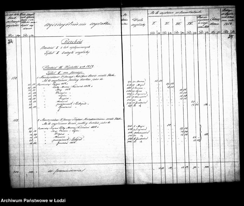 Obraz 18 z jednostki "Manuały przychodu i wydatku kasy szkoły elementarnej katolickiej i ewangelickiej w mieście Łodzi na przedmieściu Łódka"