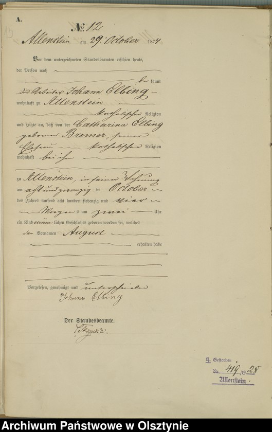 image.from.unit.number "Haupt-Geburts-Register Nr 1 - 73"