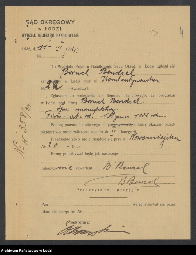 Obraz 6 z jednostki "Bendzel Boruch- sprzedaż manufaktury"