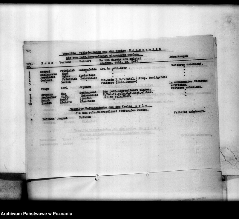 Obraz 13 z jednostki "Für die Ganselbstrerwaltung angefertigte Vermisstenlisten"