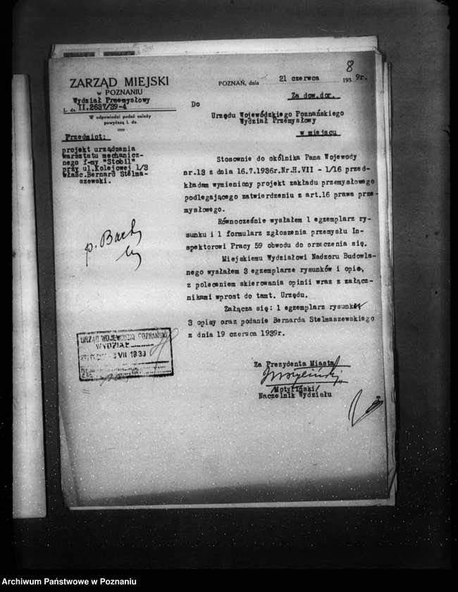 Obraz 12 z jednostki "Zatwierdzenie projektu urządzenia warsztatów - łożysk, firmy "Stabil" w Poznaniu"