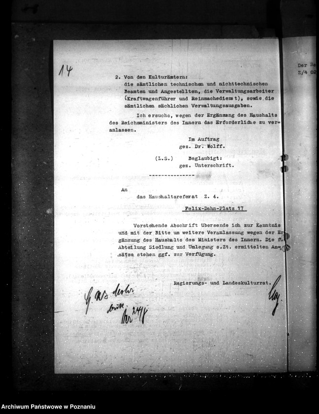 Obraz 18 z jednostki "Landeskultur- Verwaltung (Budżety)"