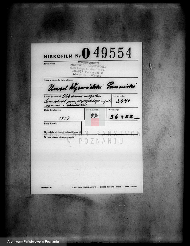 Obraz 2 z jednostki "Obliczenie majątku Samostrzel powiatu wyrzyskiego rejestr upraw i zasiewów"