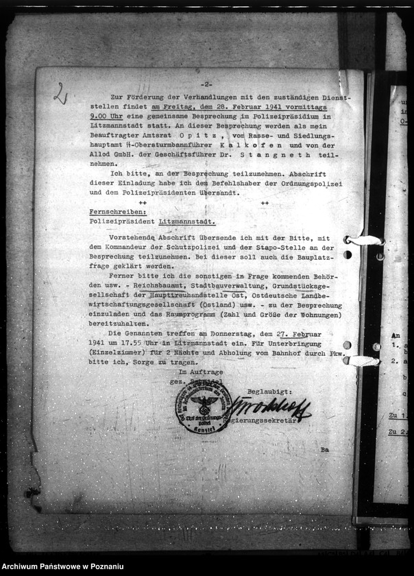 Obraz 6 z jednostki "Neubau. Wohnungen der Polizei - Litzmannstadt"