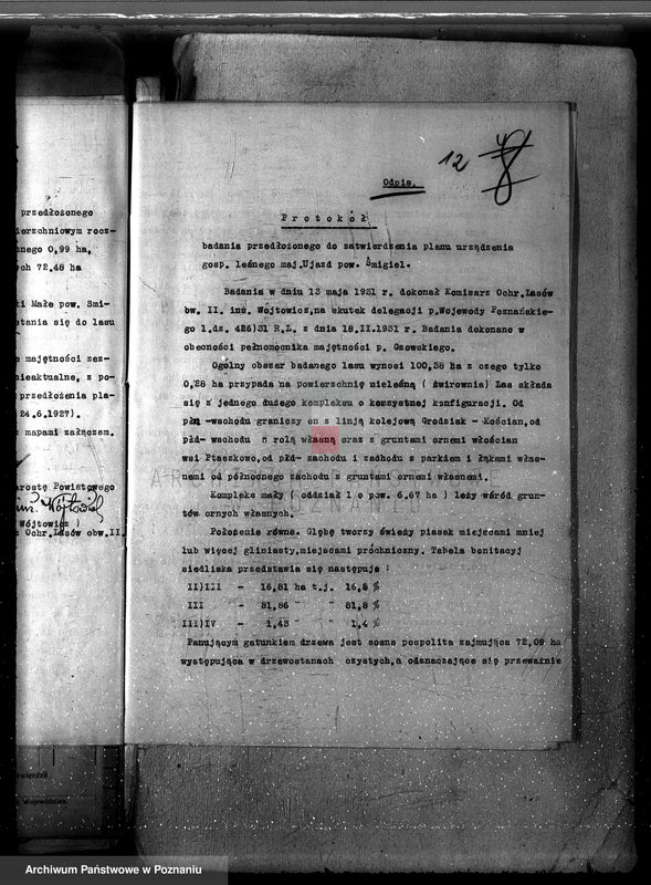 Obraz 18 z jednostki "Nadzór nad gospodarką w lasach majątku Ujazd powiat kościański"