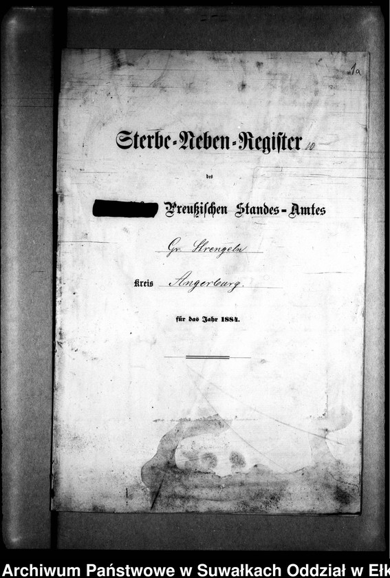 image.from.unit.number "Sterbe-Neben-Register des Preussischen Standes-Amtes Gr. Strengeln Kreis Angerburg"