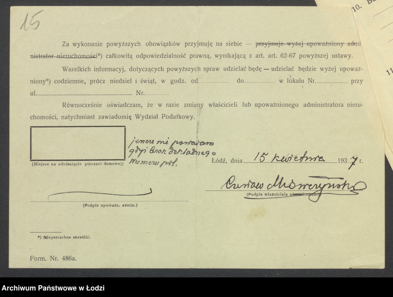 image.from.unit.number "Księga inwentarzowa nieruchomości m. Łodzi ul. Leszczynowa"