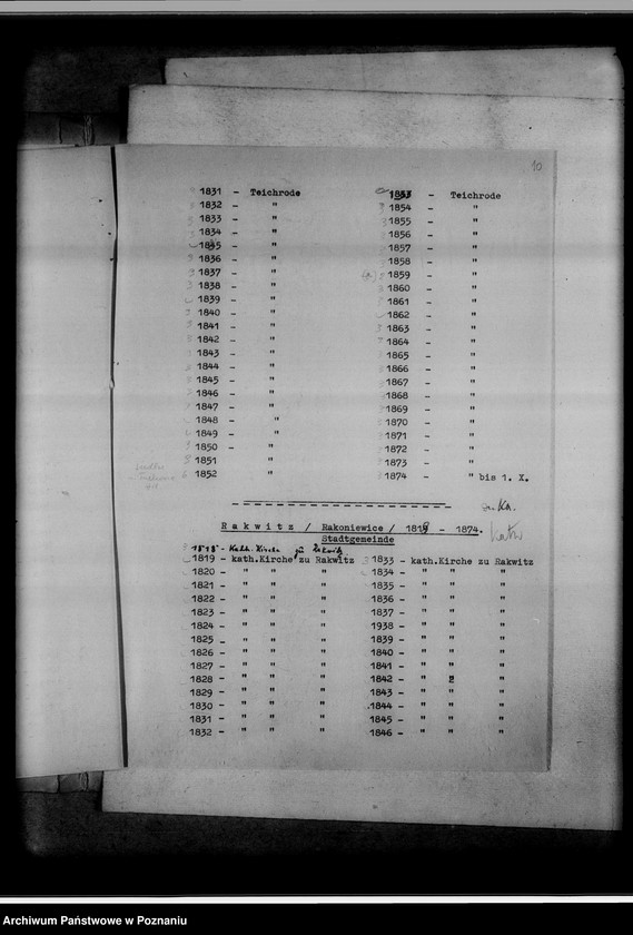 Obraz 14 z jednostki "Verzeichnis der im Amtsgericht Wollstein [Wolsztyn] befindlichen Kirchenduplikate"
