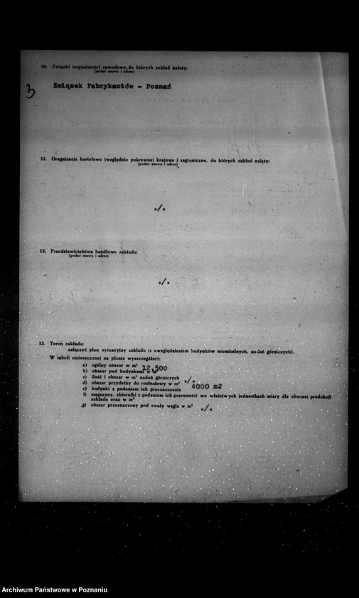 Obraz 7 z jednostki "Kwestionariusz Odlewni żelaza i warsztatów mechanicznych Zb. Broekere Poznań-Antoninek"