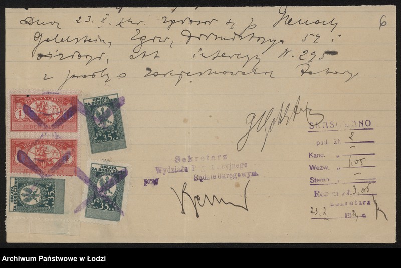 Obraz 8 z jednostki "Henoch Goldstein – sprzedaż drzewa. Zgierz"