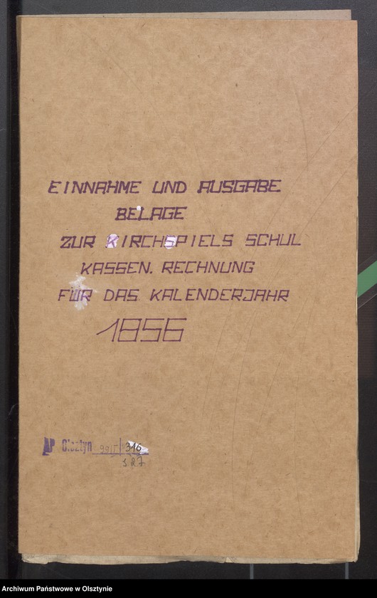 image.from.unit.number "Einnahme und Ausgabe Beläge zur Kirchspiels Schulkassen-Rechnung"