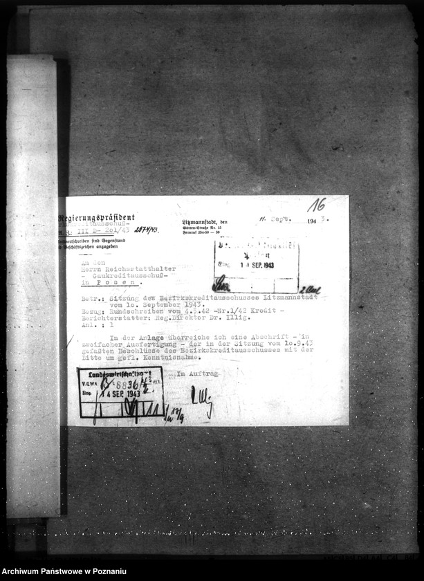 Obraz 20 z jednostki "Sitzungen des Bezirkskreditausschusses - Litzmannstadt (Łódź)"