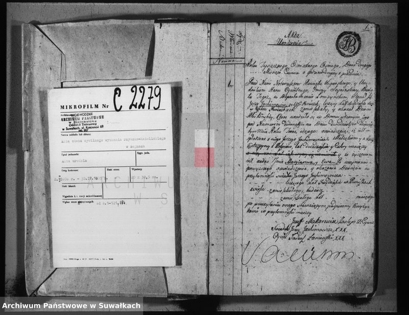 image.from.team "Akta stanu cywilnego parafii rzymskokatolickiej w Sejnach"